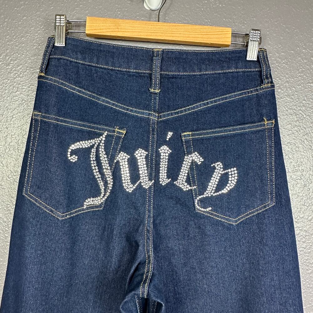 Juicy Couture Jeans 9/29 "Lunita" Y2K High Rise Wide Leg Relaxed Bedazzled NEW